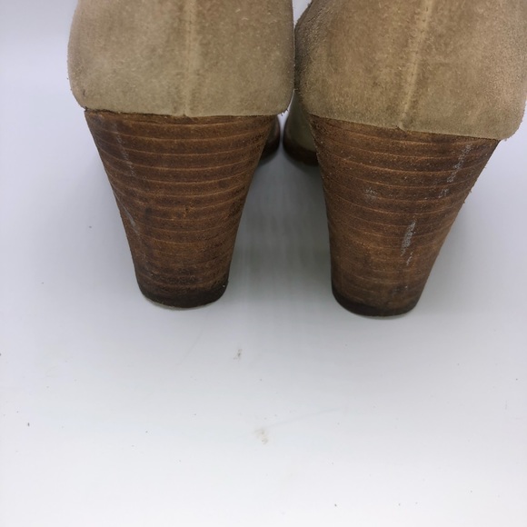 Madewell The Western Boot In Suede Tan Bootie Sz 7 - Picture 6 of 8